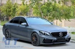 Hood suitable for Mercedes C-Class W205 S205 C205 A205 (2014-2020) A Design C63 Design-image-6329694