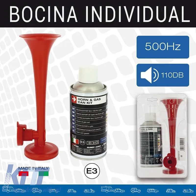 Horn Gas With Can 300ml 500hz 110db With E3 Made in Italy