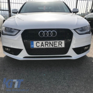 Hűtőrács Audi A4 B8 11-15 RS4 Look Méhsejt Fényes Fekete 1 db-image-6295822