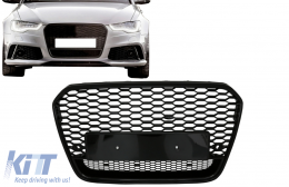 
Hűtőrács Audi A6 C7 4G Facelift előtti (2011-2014) modellekhez, RS6 Dizájn, zongorafekete-image-6083514