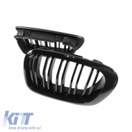Hűtőrács BMW 3 E46 99-03 Coupe/Cabrio M4 Look dupla rácsos fényes fekete 2 db-image-6296811