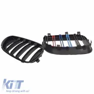 Hűtőrács BMW 5 E60 03-11 M4 Look dupla rácsos tri-color / fényes fekete 2 db-image-6295961