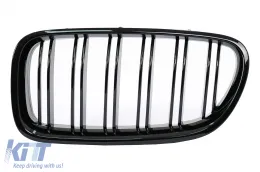 Hűtőrács BMW 5-ös F10 F11 (2010-2017) Double Stripe M Design Fényes Fekete-image-6102457