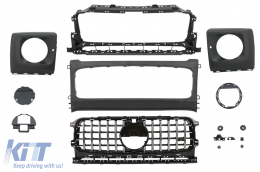 Hűtőrács és fényszóró keret Mercedes G W464 W463A G63 AMG (2018.06-tól) modellekhez, GT-R Panamericana stílus-image-6090417