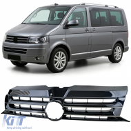 image-74-Hűtőrács fényes fekete króm díszítéssel, embléma tartóval VW Bus T5 Facelift 09-15