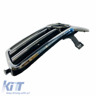 Hűtőrács Mercedes-Benz C-osztály W204 07-14 A Design C63 Look 2 lamellás fekete/króm 1 db-image-6295882