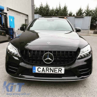 Hűtőrács Mercedes-Benz C-osztály W205 14+ GT A Design Panamericana Look Fényes Fekete 1 db-image-6296043