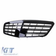 Hűtőrács Mercedes-Benz S-osztály W221 09-13 S63 S65 A Design Look Fényes Fekete 1db-image-6294959