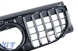 Hűtőrács Mercedes GLB-Class X247 Facelift Standard (07.2023-2026) modellekhez, GT-R Panamericana Dizájn, króm-image-6128569