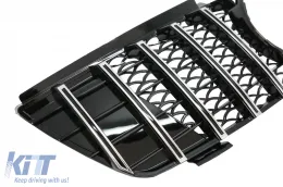 Hűtőrács Mercedes ML W164 (2008-2011), GT-R Panamericana Dizájn, fekete/króm-image-6084765