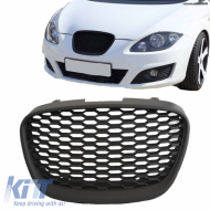 image-40-Hűtőrács Seat Leon 1P / Altea 09-13 Méhsejt mintás embléma nélküli fekete 1db