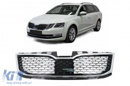 image-69-Hűtőrács Skoda Octavia III 5E Facelift Sedan Wagon (2017-2020) Fekete/Króm