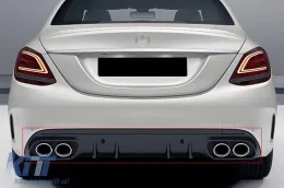 H?ts? l?kh?r?t? diff?zor kipufog?v?gokkal Mercedes C-osztály W205 S205 Sport Line (2014-2020) C43 Design modellhez-image-6078333