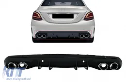 H?ts? l?kh?r?t? diff?zor kipufog?v?gokkal Mercedes C-osztály W205 S205 Sport Line (2014-2020) C43 Design modellhez-image-6078503