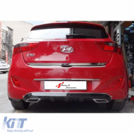 i30 Basic Diffuser With Chromee Exhaust Tips Piano Black Vacuum Plastic / 2012-2017 - DTBKH6026735