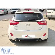 image-8-i30 Sport Diffuser With Chromee Exhaust Tips Piano Black Vacuum Plastic / 2012-2017