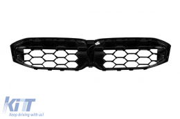 Iconic Glow diamond-type illuminated kidneys suitable for BMW 3 Series G20, G21 after 2023, black lacquer-image-6237147