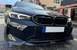 Iconic Glow diamond-type illuminated kidneys suitable for BMW 3 Series G20, G21 after 2023, black lacquer-image-6237149