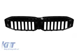 Ikonische Glow beleuchtete Nierengrills mit einzelnen Lamellen geeignet für BMW 3er Reihe G20, G21 nach 2023, schwarz lackiert-image-6146850