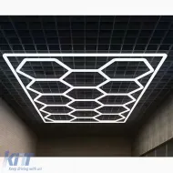 Illuminazione a LED esagonale per garage, officina, showroom 14 campi 2,44 x 4,85 m-image-6194119