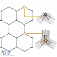 Illuminazione a LED esagonale per garage, officina, showroom 6500K 4,85 x 2,44m-image-6208709