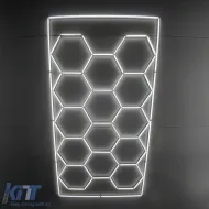 Illuminazione a LED esagonale per garage, officina, showroom 6500K 4,85 x 2,44m-image-6208711