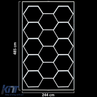 Iluminación LED hexagonal para garaje, taller, sala de exhibición 6500K 4.85 x 2.44m-image-6208705