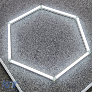 Iluminación LED RGB hexagonal para garaje, taller, sala de exhibición 14 paneles 2,30 x 4,56 m-image-6208061