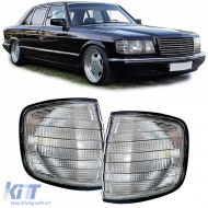 image-56-Indicator Black Smoke Pair Left Right for Mercedes S-Class W126 79-91