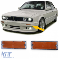 Indicator lenses grey smoke suitable for BMW 3 Series E30 1989-1993 - ODLB6013516