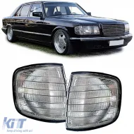 image-60-Indicator Schwarz Rauch Paar Links Rechts geeignet für Mercedes S-Class W126 79-91