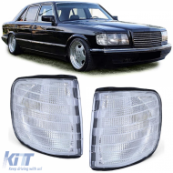 Indicator white pair left right for Mercedes S-Class W126 79-91 - ODSM6013098