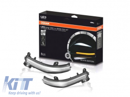 image-30-Indicatori di direzione dinamici a LED cromati Osram adatti per specchietti su BMW Serie 1 F20, F21, Serie 2 F22, F23, Serie 3 F30, F31, GT F34, Serie 4 F32, F33, F36, X1 E84, i3