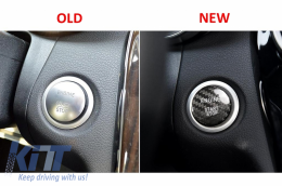 Indítógomb MERCEDES W176 W246 W205 W204 modellekhez, valódi szénszál-image-6063230
