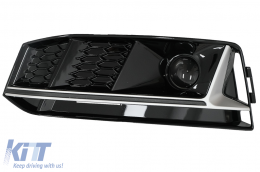 Inférieur Grilles ACC Couvertures pour Audi A4 B9 S-Line 16-18 RS4 Look argent-image-6067993