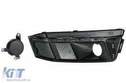 Inférieur Grilles ACC Couvertures pour Audi A4 B9 S-Line 16-18 RS4 Look argent-image-6067994