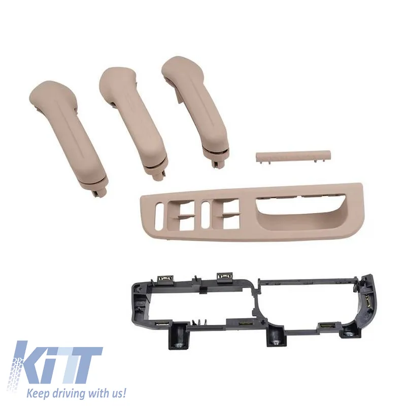 Internal Door Handle Set suitable for VW Golf 4 / Passat / Skoda Superb / Seat Alhambra / Ford Galaxy Beige 9 Pieces