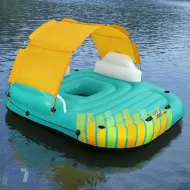 Isla inflable Sunny Lounge Bestway para 5 personas con toldo 291x265x83cm-image-6192412
