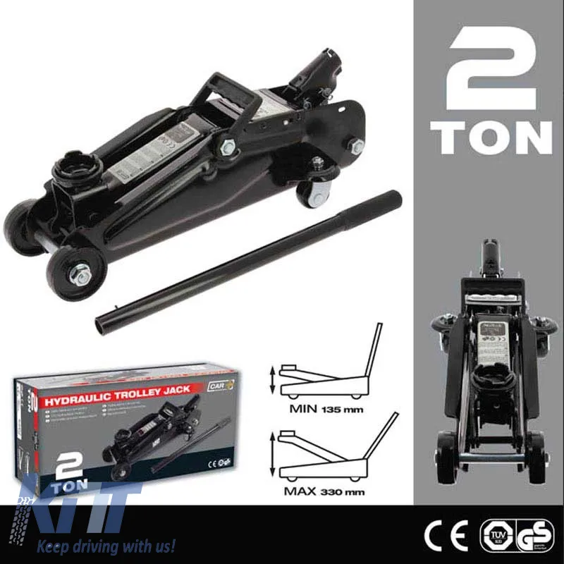 Jack Trolley 2T 135-330mm Black Car+ 2202007