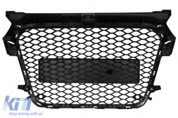 Jelvény nélküli hűtőrács AUDI A1 8X (2010-2014) RS1 dizájn zongorafekete-image-6028661