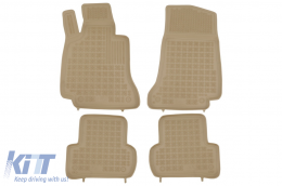 image-20-Jeu Tapis de Sol Caoutchouc Beige pour Mercedes Classe C W205 Limousine S205 Station Wagon (2014-) Inodore Bord Augmenté