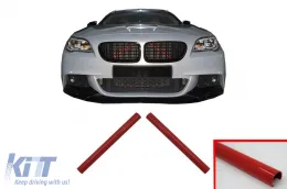 image-65-Jeu V-Brace Ornements Rayures Calandre Garniture pour BMW 1 2 3 4 5 6 7 Série Rouge