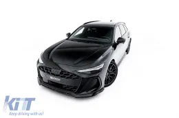 Juego de alerones tipo S-Line versión 1 de Maxton Design adecuado para faldones laterales, parachoques delantero, trasero y techo del Audi A6 S-Line C9 Avant después de 2025, negro brillante-image-6235668