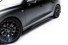 Juego de alerones tipo S-Line versión 1 de Maxton Design adecuado para faldones laterales, parachoques delantero, trasero y techo del Audi A6 S-Line C9 Avant después de 2025, negro brillante-image-6235669