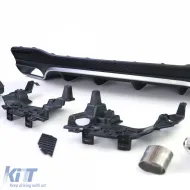 Juego de difusores traseros deportivos con salidas de escape cromadas adecuado para Mercedes GLS X166 15-19-image-6209805