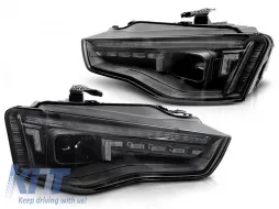 image-17-Juego de faros de tuning adecuado para Audi A5 2011-2016 con base negra, para el modelo con luces DRL de fábrica, con intermitentes dinámicos, izquierdo y derecho