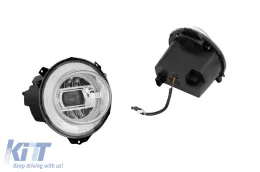 Juego de faros de tuning adecuado para Mercedes G-Class W463 con diseño W464 1989-2018 con base cromada, izquierda y derecha-image-6149969
