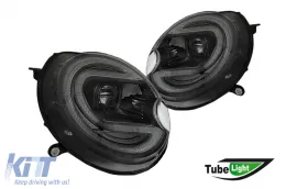 image-56-Juego de faros de tuning adecuado para Mini Cooper R56 2009-2013 con base negra, izquierdo y derecho
