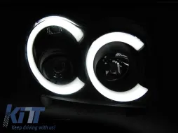 Juego de faros de tuning con luces LED adecuado para Jeep Grand Cherokee 2005-2008 con base cromada, izquierdo y derecho-image-6152732