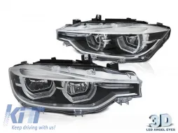 image-19-Juego de faros LED de tuning adecuado para BMW Serie 3 F30, F31 2015-2018 con base cromada, izquierdo y derecho, para el modelo con faros halógenos